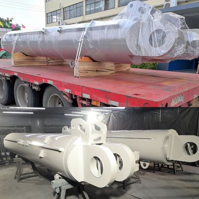 Silinder hidrolik Luffing Crane Custom ISO9001 Sertifikasi untuk Excavator Roda Ember