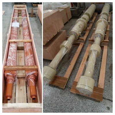 Metallurgy 3 Stage Heavy Duty Hydraulic Cylinder dengan 27SiMn Cylinder Tube