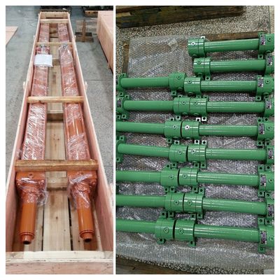Disesuaikan Tiga Tahap Silinder Hidraulik Tugas Berat 21 Mpa Tekanan Operasi