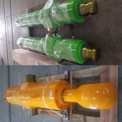 Jenis piston silinder hidrolik aksi tunggal tugas berat dengan panjang stroke yang disesuaikan