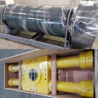 Tekanan Operasi 21 Mpa Silinder Hidraulik Tugas Berat Dengan Diameter Lubang Maksimum 865mm di Industri Logam