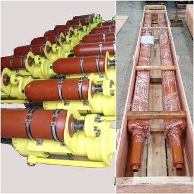 Heavy Duty 3 Stage Hydraulic Cylinder 27SiMn Cylinder Tube Untuk Pabrik Baja